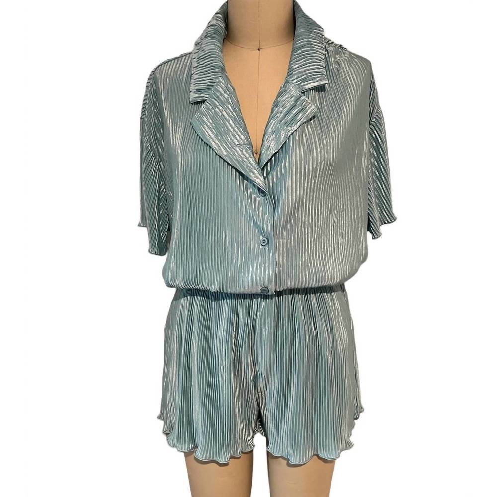 NEW BIBI groovy top and short set in blue